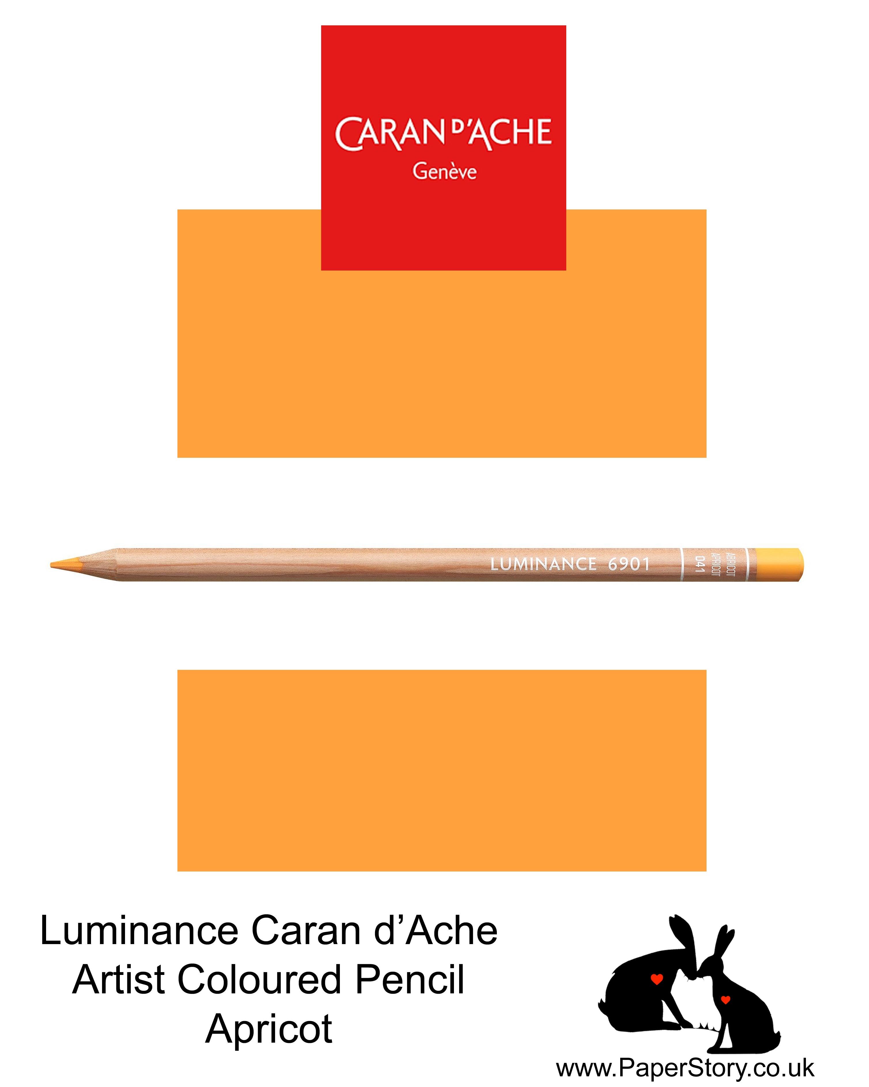 Caran d'Ache Luminance individual Artist Colour Pencils 6901 Apricot 041