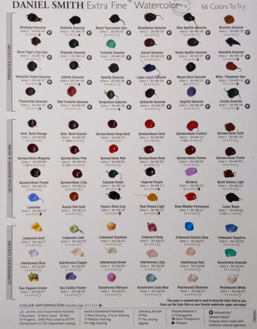 DANIEL SMITH  66 Hand Painted Dot Card Watercolour Paint includes Pearlescent