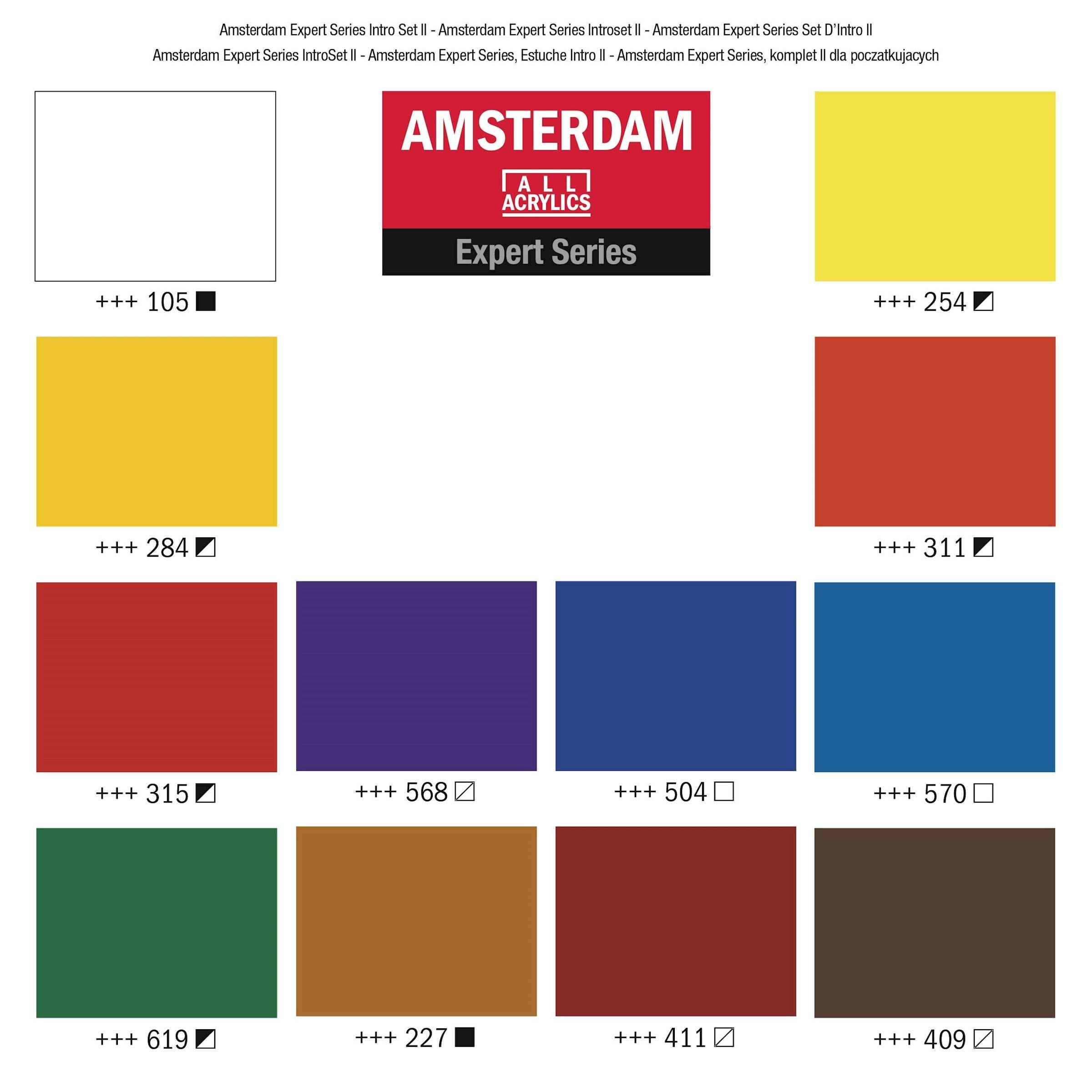 Amsterdam Expert Acrylic Paint 12 x 20ml tube set