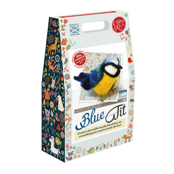 The Crafty Kit Company British Birds Blue Tit Needle felting kit
