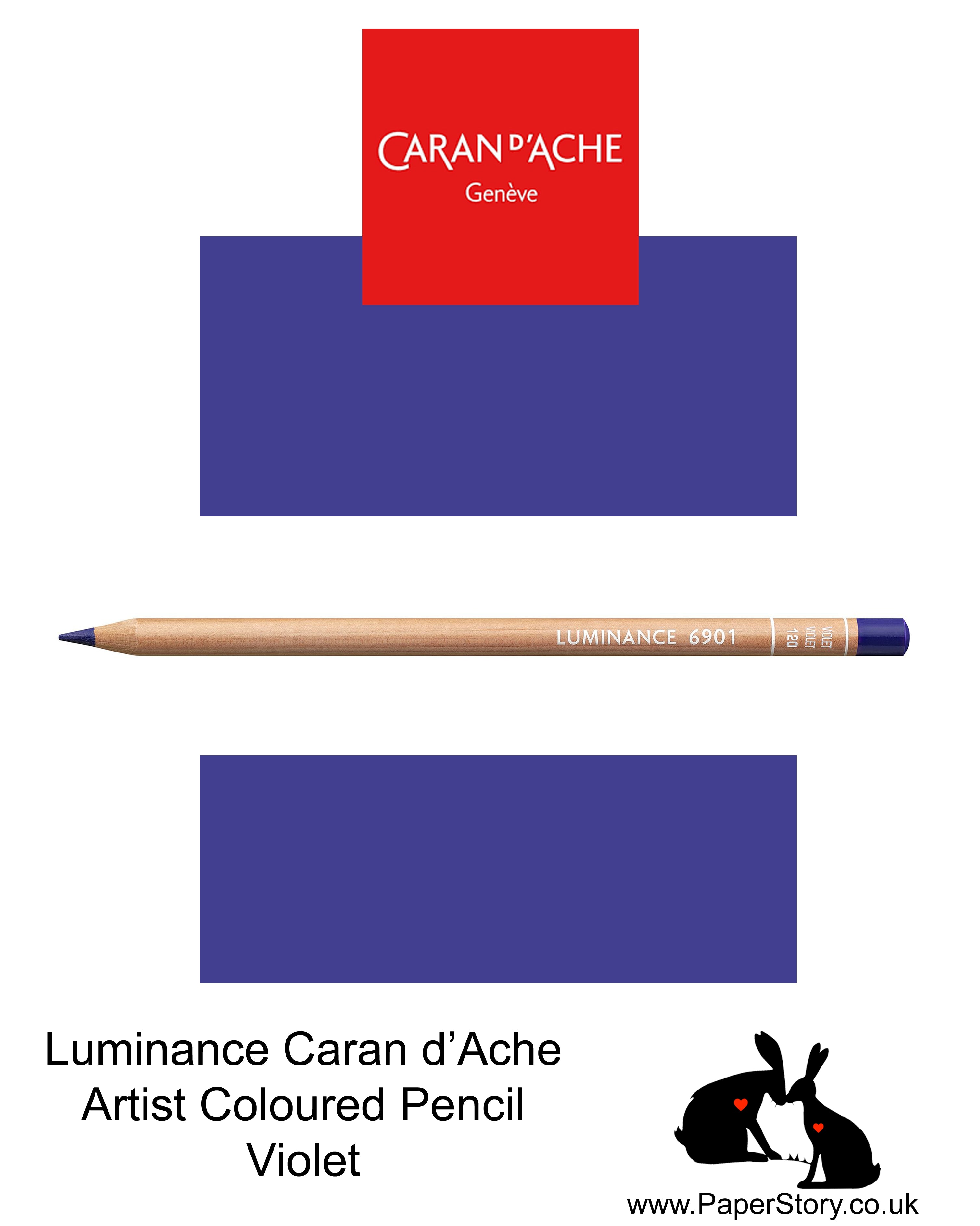 Caran d'Ache Luminance individual Artist Colour Pencils 6901 Violet 120