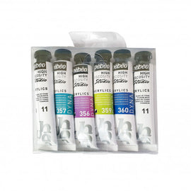 Pebeo Dyna Acrylic Iridescent Paint Set of 6 x 20ml