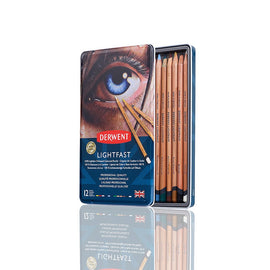 Derwent Lightfast Coloured Artist Pencils tin of 12