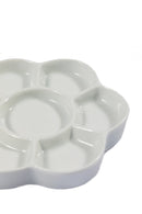 Jakar Porcelain Ceramic Artist Palette Flower Shaped 7 individual wells-2