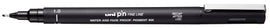Uni Pin Fine Line Black Waterproof Drawing Pen. The Uni Pin pen range uses fade proof, waterproof pigment ink.