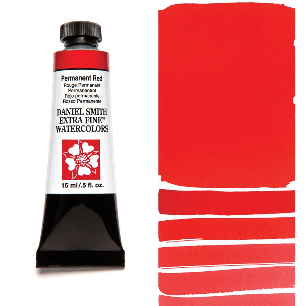 DANIEL SMITH Extra Fine Watercolour Permanent Red 15ml tube