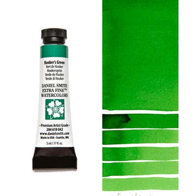 DANIEL SMITH Extra Fine Watercolour : Hooker’s Green 5ml tube
