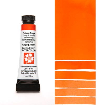 DANIEL SMITH Extra Fine Watercolour : Perinone Orange 5ml tube