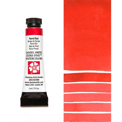 DANIEL SMITH Extra Fine Watercolour : Pyrrol Red 5ml tube