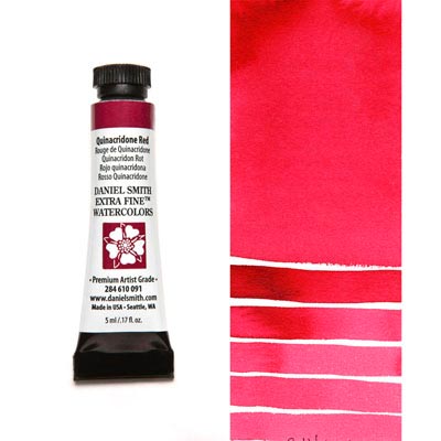 DANIEL SMITH Extra Fine Watercolour : Quinacridone Red 5ml tube