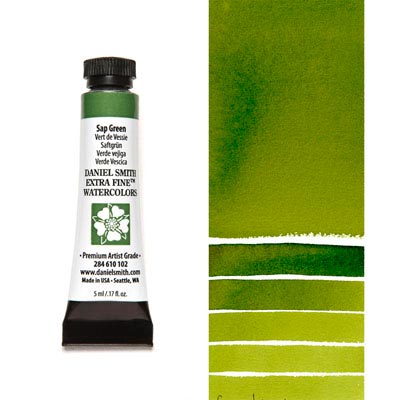 DANIEL SMITH Extra Fine Watercolour : Sap Green 5ml tube