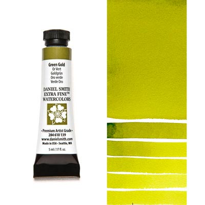 DANIEL SMITH Extra Fine Watercolour : Green Gold 5ml tube