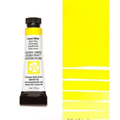 DANIEL SMITH Extra Fine Watercolour : Lemon Yellow 5ml tube