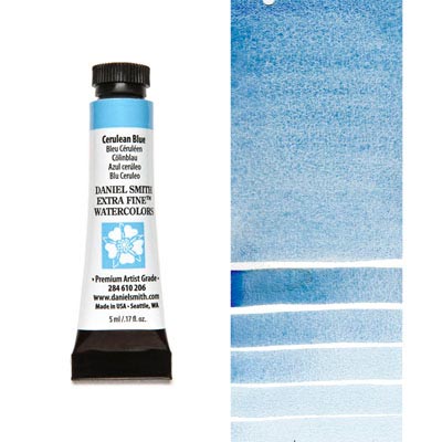 DANIEL SMITH Extra Fine Watercolour : Cerulean Blue 5ml tube