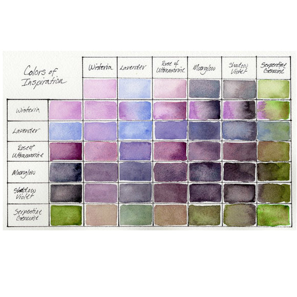 DANIEL SMITH Watercolour Colours of Inspiration Paint Set of 6 half pans plus bonus 9 empty half pans