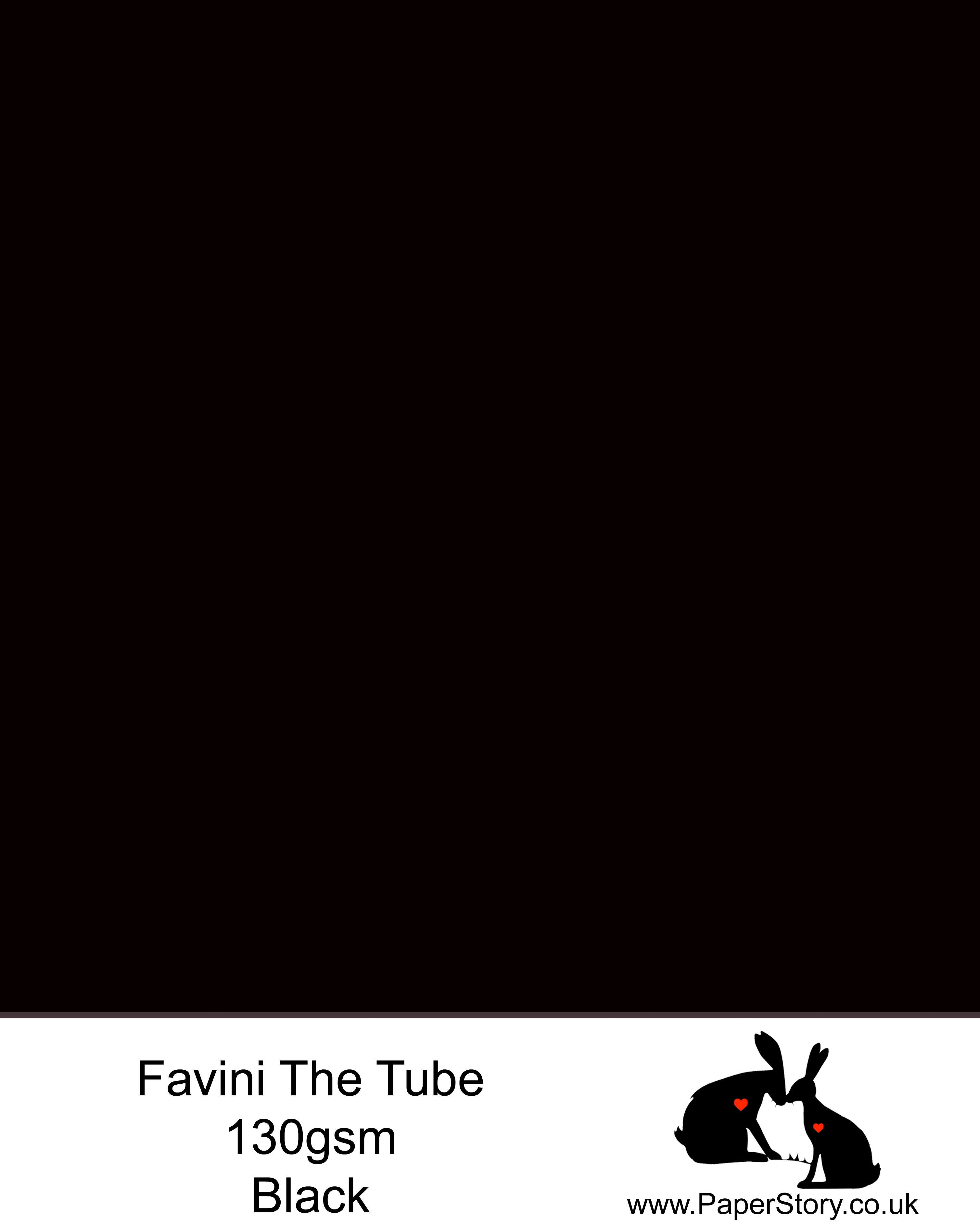 The Tube Favini Black totally Matte finish, the blackest paper in the world. is an innovative matte paper and our favourite PaperCutting paper, also be use for foil and screen blocking. The subtle soft touch of this paper provides an elegance unsurpassed by any other paper.