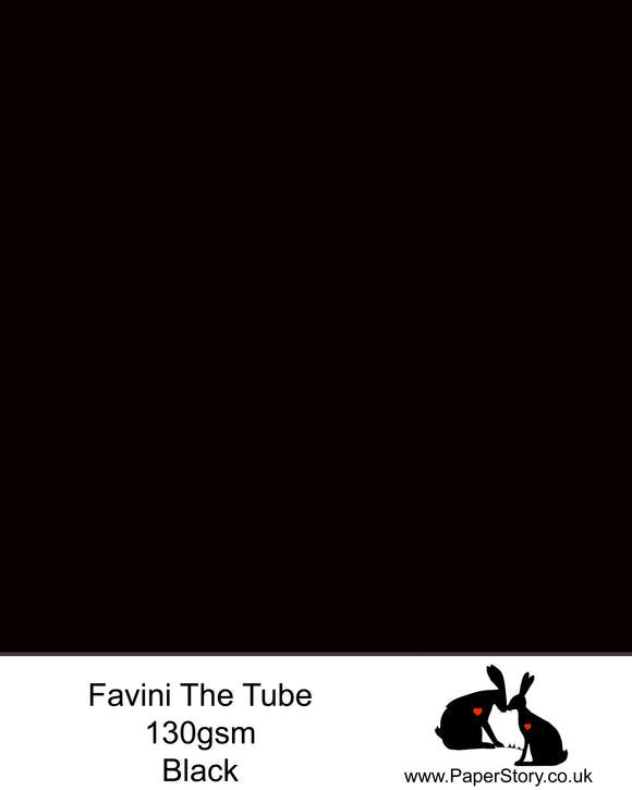 The Tube paper by Favini flat matte smooth 130 gsm Black A4 x 10 sheets