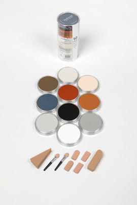 PanPastel Drawing Set 10 colour pans & Sofft Tools Item number 30102. Include a set of Soft mini tools. A great selection of colours from PanPastel, includes essential black and white for tint and tone