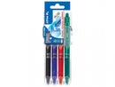 FriXion Ball Clicker 0.7 - Set2Go - 4 pens - Black, Blue, Red, Green - Medium Tip