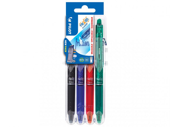 FriXion Ball Clicker 0.7 - Set2Go - 4 pens - Black, Blue, Red, Green - Medium Tip