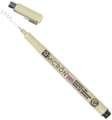 Pigma Micron Waterproof fine liner pen Black 08 : 0.50mm-3