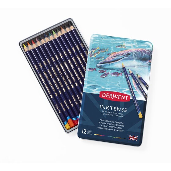 Derwent Inktense Colour Ink Pencils 12 pencil tin