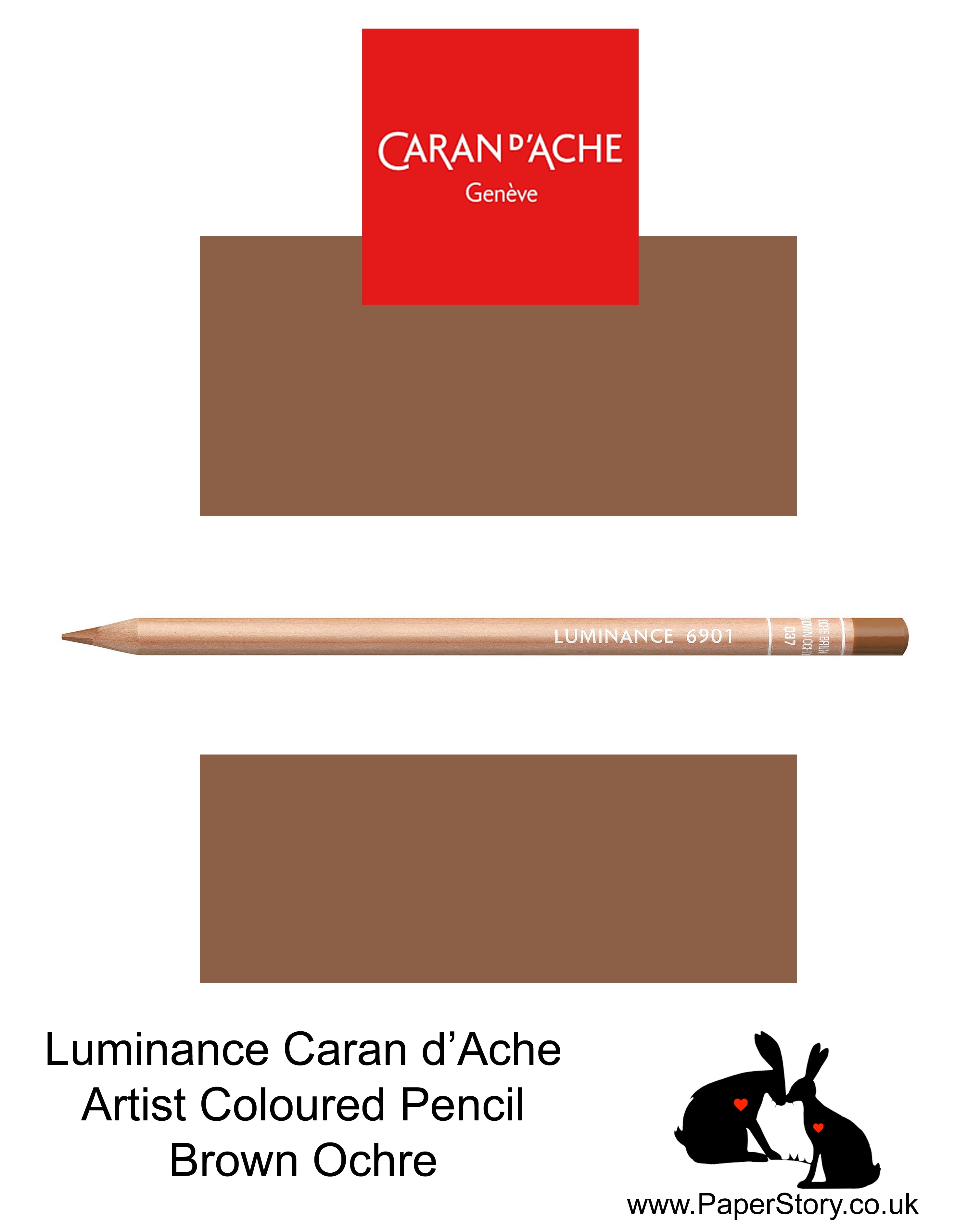 Caran d'Ache Luminance individual Artist Colour Pencils 6901 Brown Ochre 037