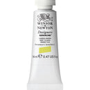 Winsor & Newton Designers Gouache paint 14 mls Linden Green is a greenish yellow colour. It is a permanent, semi-opaque gouache.