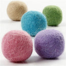 Wool Felted balls mixed pack of 64 pastel colours