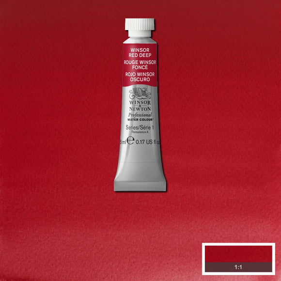 Winsor & Newton Professional Watercolour Paint 5ml : Winsor Red Deep