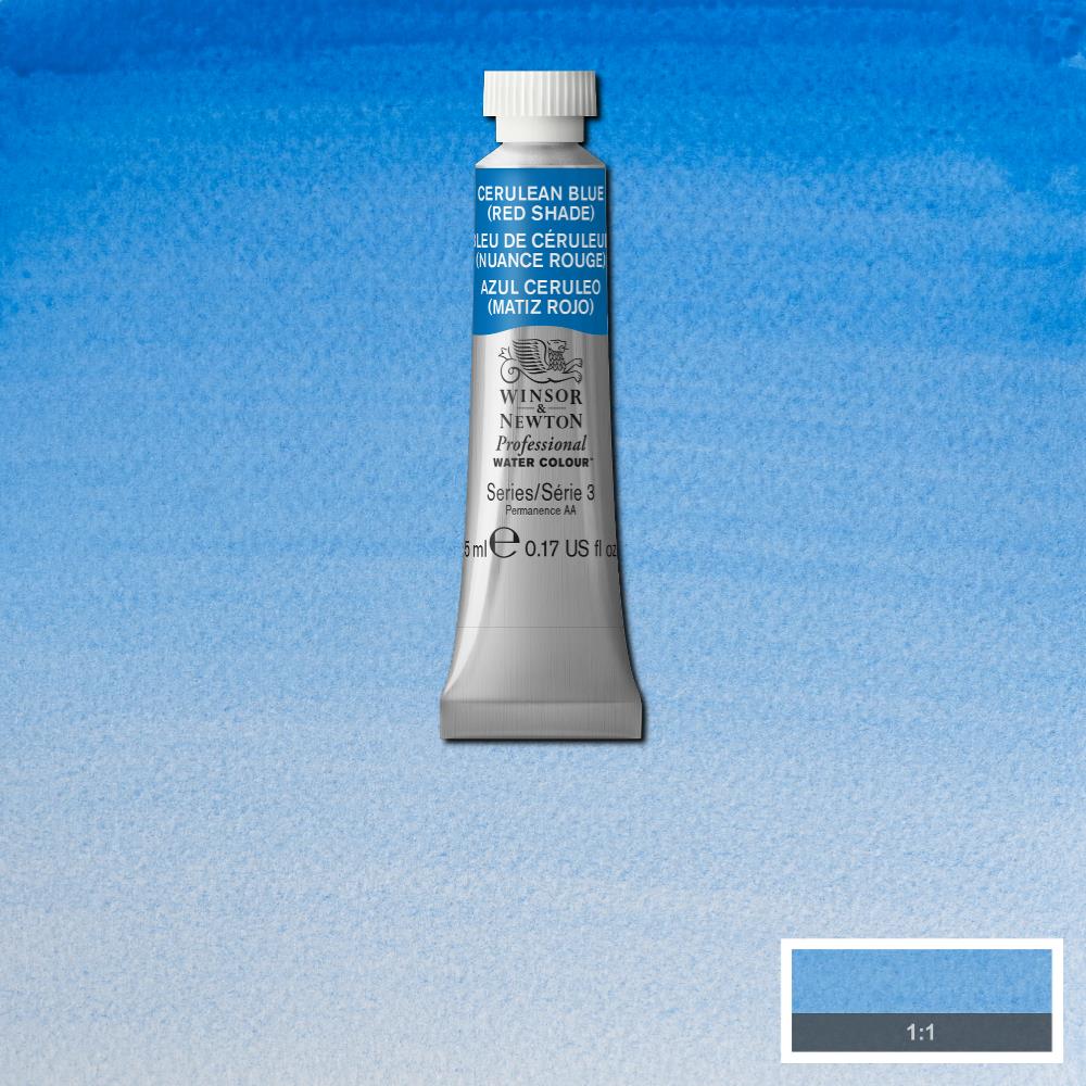 Winsor & Newton Professional Watercolour Paint 5ml : Cerulean Blue (Red Shade)