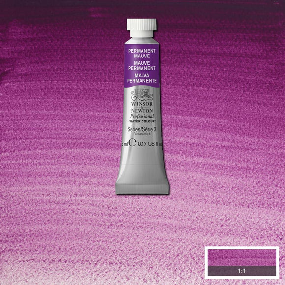 Winsor & Newton Professional Watercolour Paint 5ml : Permanent Mauve