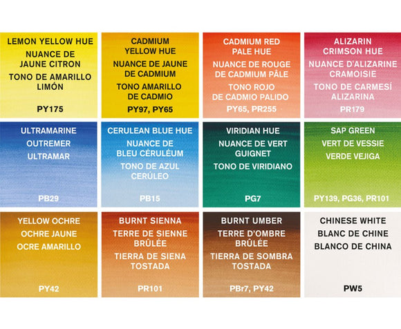 New Winsor & Newton Cotman Watercolour Sketchers Pocket Set of 12 Half pans