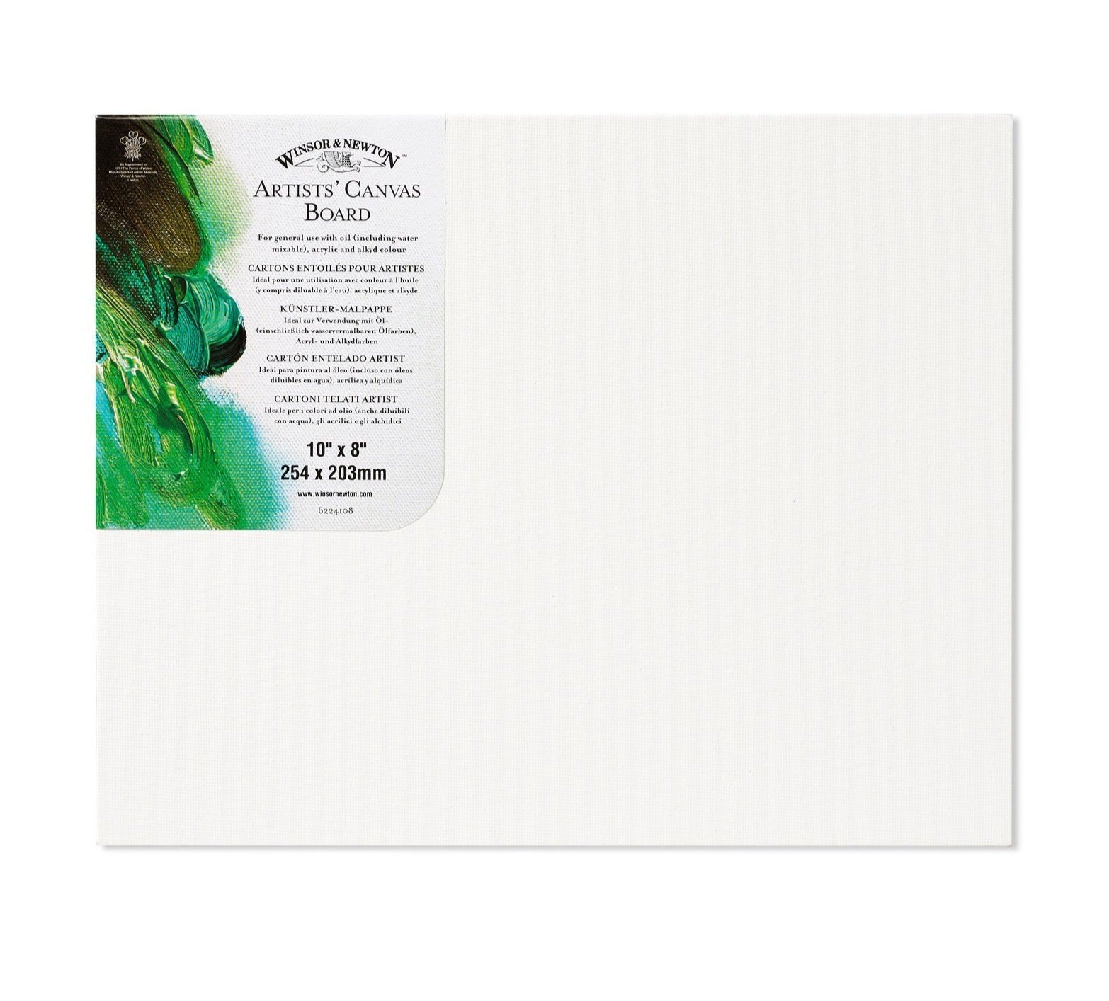 Winsor & Newton Artists' Canvas Boards are made from cotton, excellent quality and triple primed using acid free coating. They are light and portable, a  medium grain surface.