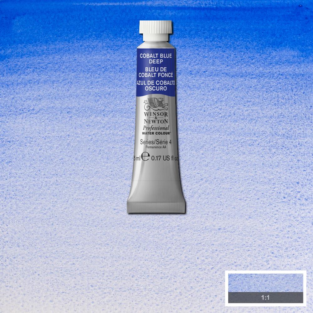 Winsor & Newton Professional Watercolour Paint 5ml : Cobalt Blue Deep
