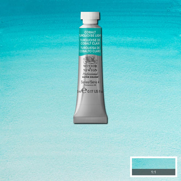 Winsor & Newton Professional Watercolour Paint 5ml : Cobalt Turquoise Light
