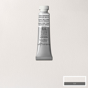 Titanium White (Opaque White) is a clean white pigment. It is the most opaque white pigment and is considered a standard strong white colour.