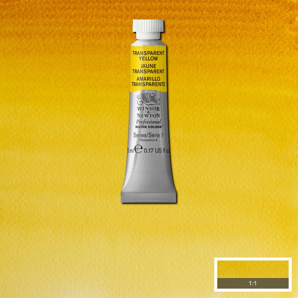 Winsor & Newton Professional Watercolour Paint 5ml : Transparent Yellow