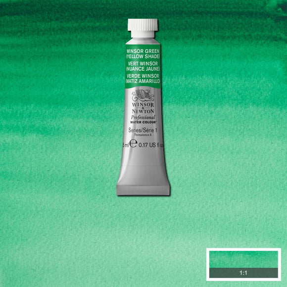 Winsor & Newton Professional Watercolour Paint 5ml : Winsor Green (Yellow Shade)