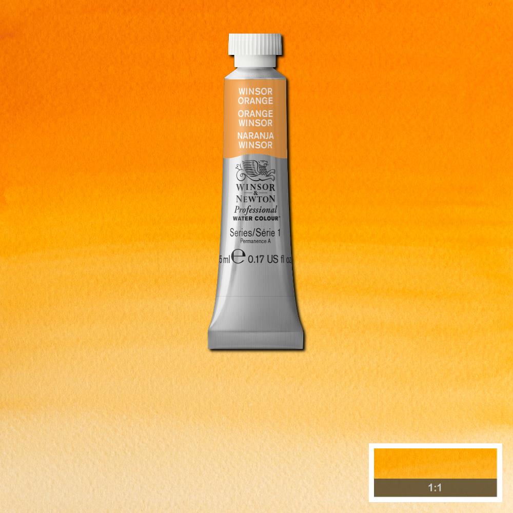 Winsor & Newton Professional Watercolour Paint 5ml : Winsor Orange