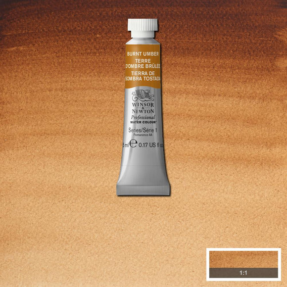 Winsor & Newton Professional Watercolour Paint 5ml : Burnt Umber