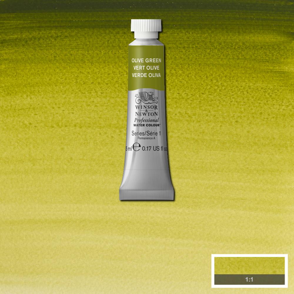 Winsor & Newton Professional Watercolour Paint 5ml : Olive Green