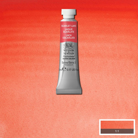Winsor & Newton Professional Watercolour Paint 5ml : Scarlet LakeWinsor & Newton Professional Watercolour Paint 5ml : Scarlet Lake
