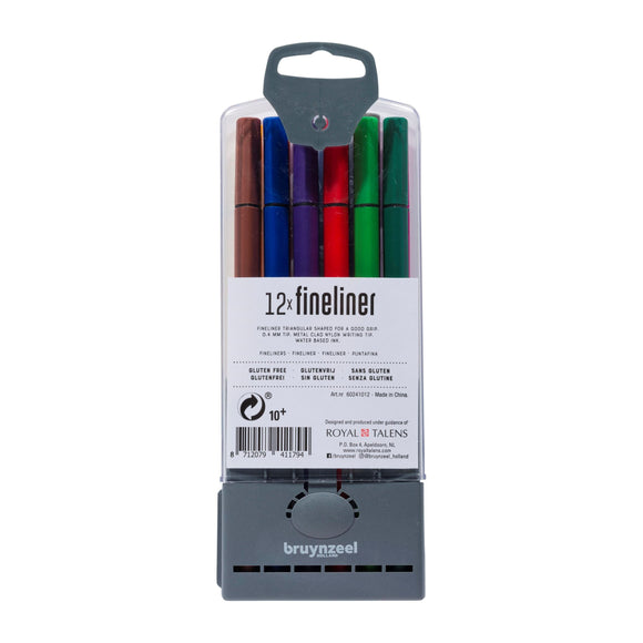 Bruynzeel Fineliner Coloured Pens set of 12 colours