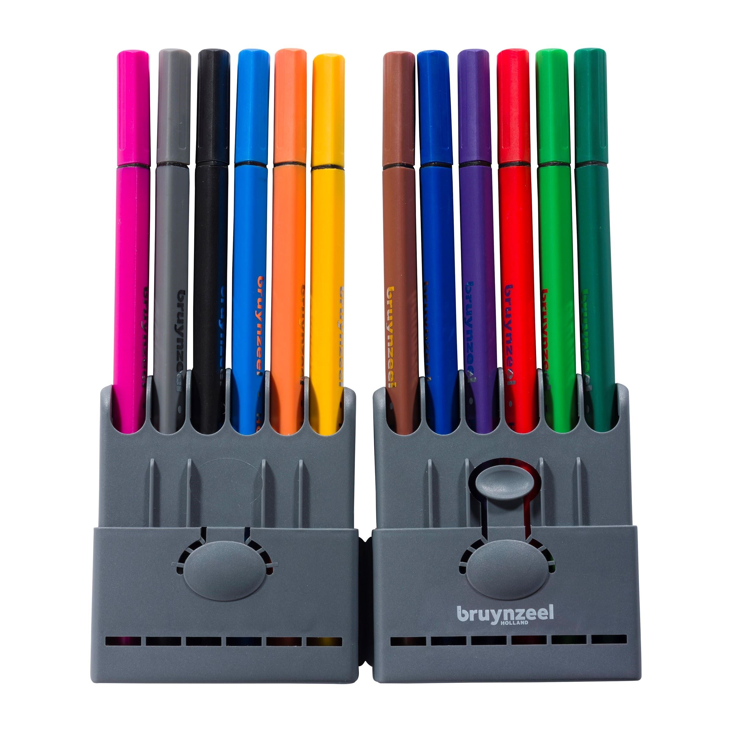 Bruynzeel Fineliner pens 12 colours