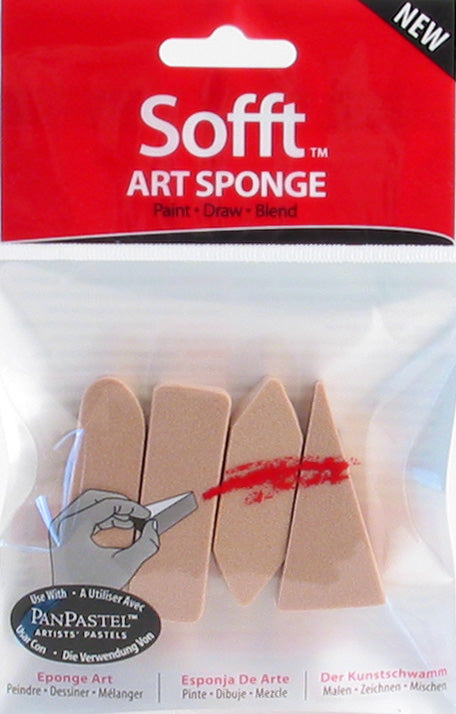 PanPastel Sofft tools : Soft Sponge Mixed shapes : Pack of 4
