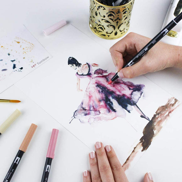Tombow ABT Dual Brush Pens Portrait Colours a beautiful mix of Portrait colour set, Brush Pen with two tips