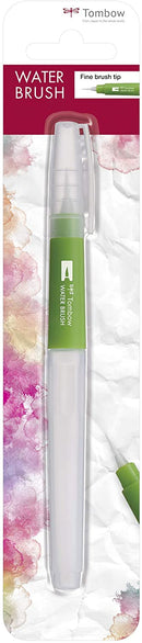 Tombow Aqua brush water brush Fine tipTombow Aqua brush water brush Fine tip. ﻿Fine and flexible brush. Ideal for small details and small letters. Enjoy watercolor effect easily to soften water-based inks and watercolor paint, to blend colors and to use with the Tombow water-based dye ink marker, “ABT”