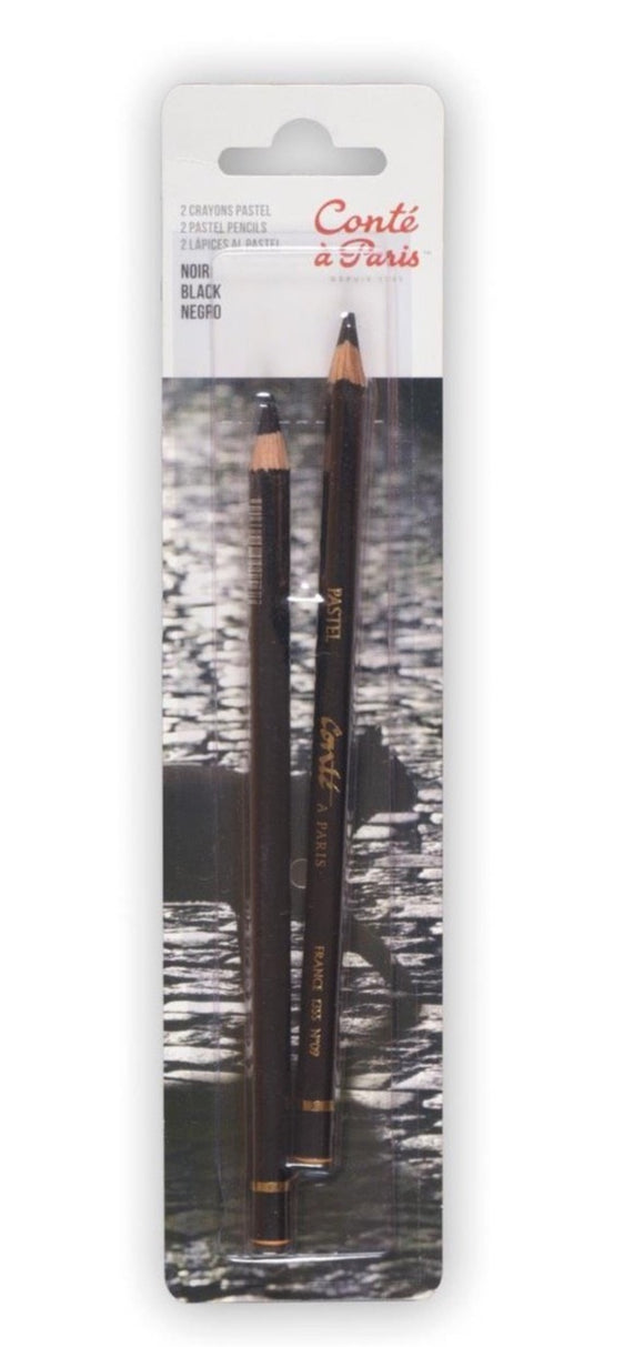 Conté à Paris Pastel Pencil Duo Pack of 2 Black 009