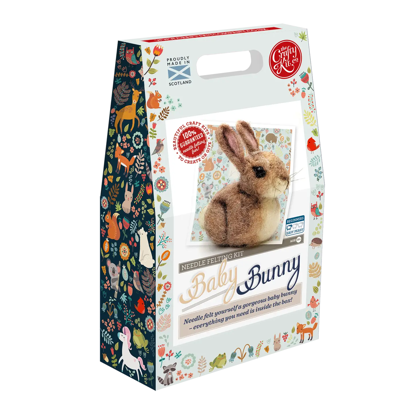 The Crafty Kit Company Baby Bunny Needle Felting Craft Kit